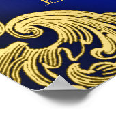 プリンス王室のベビーシャワー歓迎サイン ポスター (角)