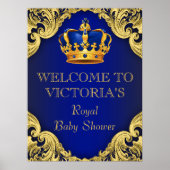 プリンス王室のベビーシャワー歓迎サイン ポスター (正面)