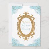 プリンス王室のベビーシャワー水カラー招待状 招待状 (裏面)