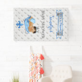 プリンス王室のベビーブルー&シルバーピローボーイ 横断幕 (インサイチュ)