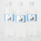 プリンス王室のベビーブルー&シルバーフルーアクラウンピロー ペットボトルラベル (ボトル)