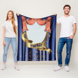 プリンス王室のベビーマイルストーン フリースブランケット