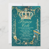 プリンス王室の男の赤ちゃんシャワー招待状 招待状 (正面)