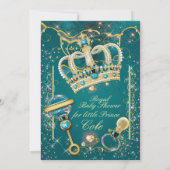 プリンス王室の男の赤ちゃんシャワー招待状 招待状 (裏面)