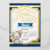 プリンス王室の誕生日フォイル招待状 箔招待状 (正面)