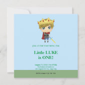 プリンス王室の誕生日招待状 招待状 (正面)