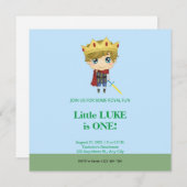 プリンス王室の誕生日招待状 招待状 (正面/裏面)