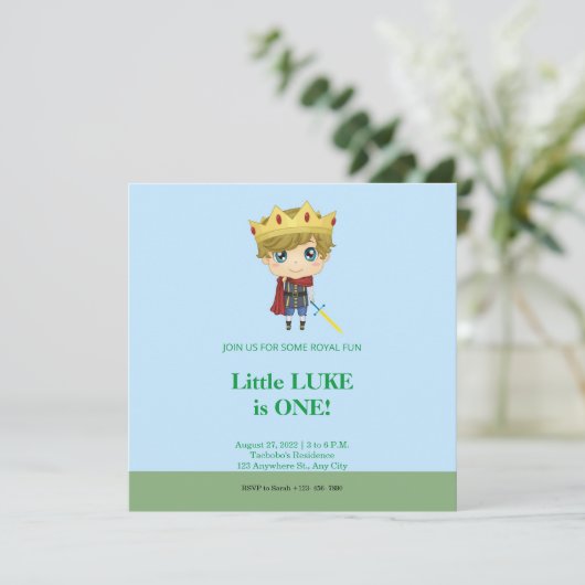 プリンス王室の誕生日招待状 招待状 (スタンド正面)