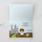 プリンス誕生日パーティー折り畳みカード 招待状 (内部)