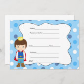 プリンス誕生日ベビーシャワー招待状フィル 招待状 (正面/裏面)