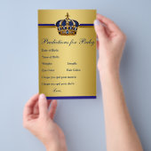 プリンス赤ちゃんシャワーアドバイス予測ゲームカード チラシ (ハンドル)