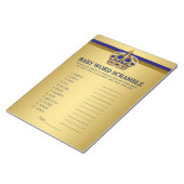 プリンス赤ちゃんシャワーゲームプリンス単語スクランブル ノートパッド (アングル)