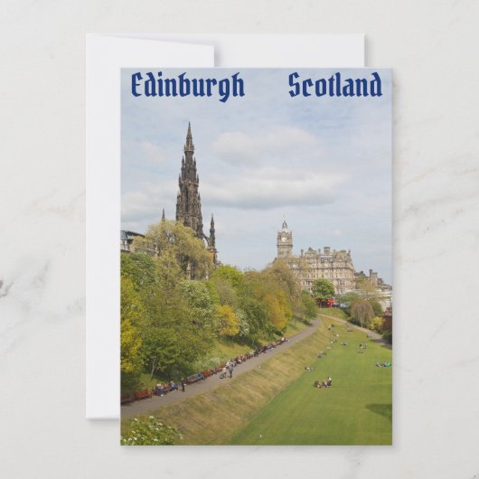 プリンス通りガーデンズエディンバラ，スコットランドカード (正面)