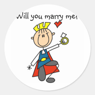 プリンス魅力的は私のステッカーと結婚 ラウンドシール