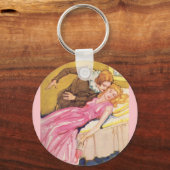 プリンス魅力的キスをするスリープ美しい キーホルダー (正面)
