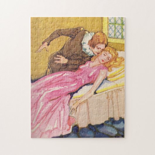 プリンス魅力的キスをするスリープ美しい ジグソーパズル (縦)