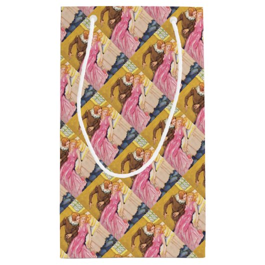 プリンス魅力的キスをするスリープ美しい スモールペーパーバッグ (裏面)