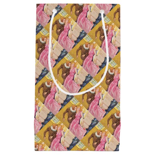 プリンス魅力的キスをするスリープ美しい スモールペーパーバッグ (正面)