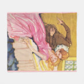 プリンス魅力的キスをするスリープ美しい フリースブランケット (正面(横))