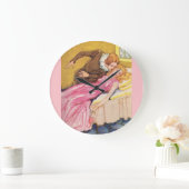 プリンス魅力的キスをするスリープ美しい ラージ壁時計 (ホーム)