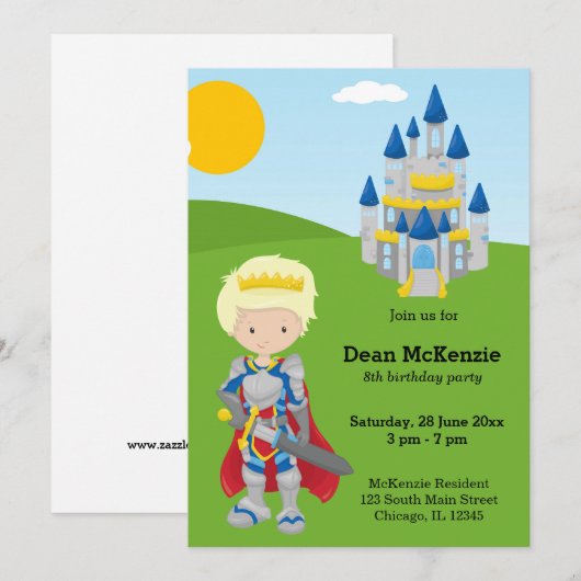 プリンス魅力的 招待状 (正面/裏面)