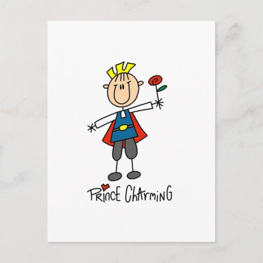 プリンス魅力的Tシャツとギフト ポストカード (正面)