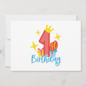 プリンス1歳誕生日パーティーの写真 招待状 (裏面)