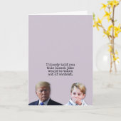 プリンス・ジョージとドナルド・トランプのカード カード (黄色い花)