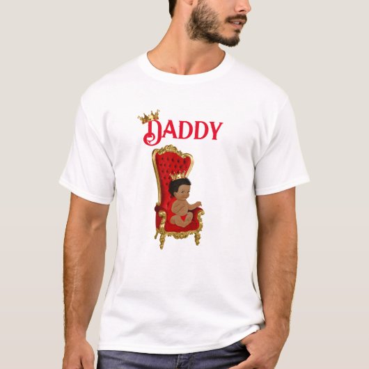 プリンス・スローン 赤 金 アフリカ系アメリカ人 男の子 Tシャツ (正面)