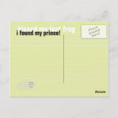 『プリンス・フロッグ』 ポストカード (裏面)