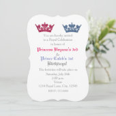 プリンス&プリンセスクラウンズツインズパーティの招待状 招待状 (スタンド正面)