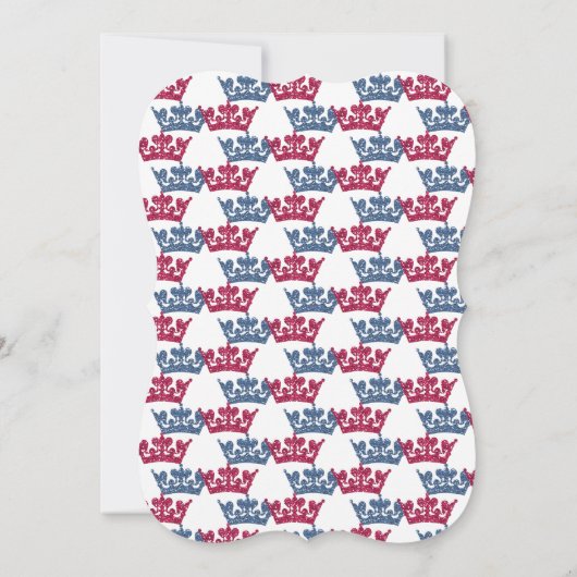 プリンス&プリンセスクラウンズツインズパーティの招待状 招待状 (裏面)