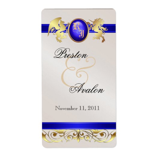 プリンス&プリンセスブルージュエルワ結婚インのラベル ラベル (正面)