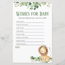 プリンス・ライオングリーンフローラがベビーを願う