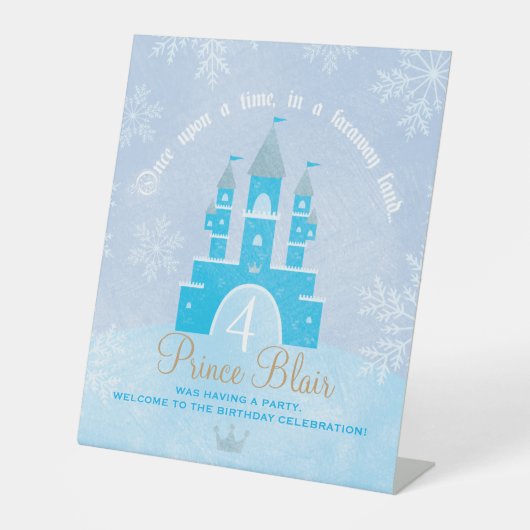 プリンスORプリンセスパーティー歓迎サイン 台座サイン (正面)