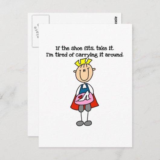 プリンスTシャツと贈り物にぴったりの靴 ポストカード (正面/裏面)