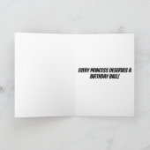 プリンセスおとぎ話あいさ王室のんかわいらし誕生日 カード (内部)