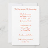 プリンセスおとぎ話かぼちゃのキャリッジの結婚式の招待 招待状 (裏面)