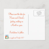 プリンセスおとぎ話かぼちゃのキャリッジ日付を保存 案内ポストカード (裏面)