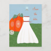 プリンセスおとぎ話かぼちゃのキャリッジ日付を保存 案内ポストカード (正面)