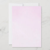 プリンセスおとぎ話の城ピンクベビーガールシャワー 招待状 (裏面)