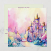 プリンセスおとぎ話:妖精の輝き、赤ちゃんシャワー 招待状 (正面/裏面)