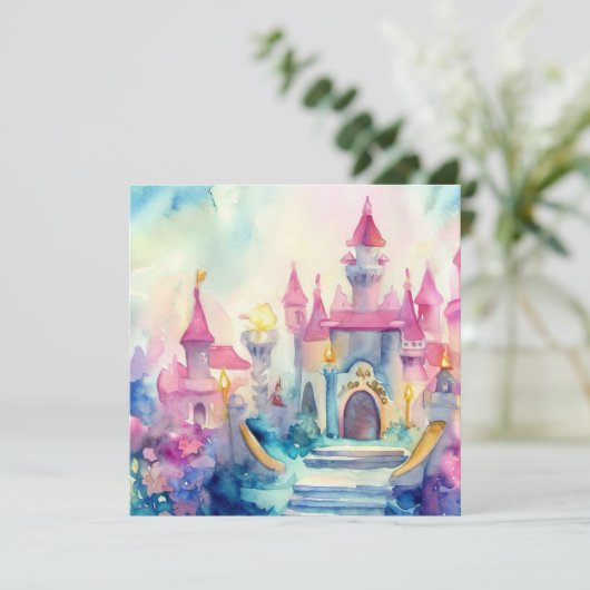 プリンセスおとぎ話:赤ちゃんシャワー 招待状 (スタンド正面)