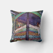 プリンセスおよびエンドウ豆のエドマンドDulacのファインアート クッション (裏面)