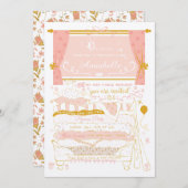 プリンセスおよびエンドウ豆の眠りのパーティの招待状 招待状 (正面/裏面)