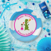 プリンセスおよびドラゴンのおとぎ話の誕生会 ペーパープレート (パーティー)