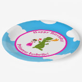 プリンセスおよびドラゴンのおとぎ話の誕生会 ペーパープレート (アングル)