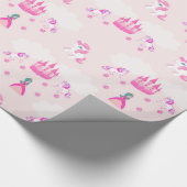 プリンセスおよび城パターン包装紙 ラッピングペーパー (角)
