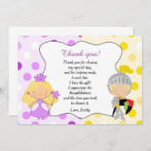 プリンセスおよび騎士サンキューカード サンキューカード (正面/裏面)