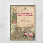 プリンセスおよび騎士パーティの招待状 招待状 (正面)